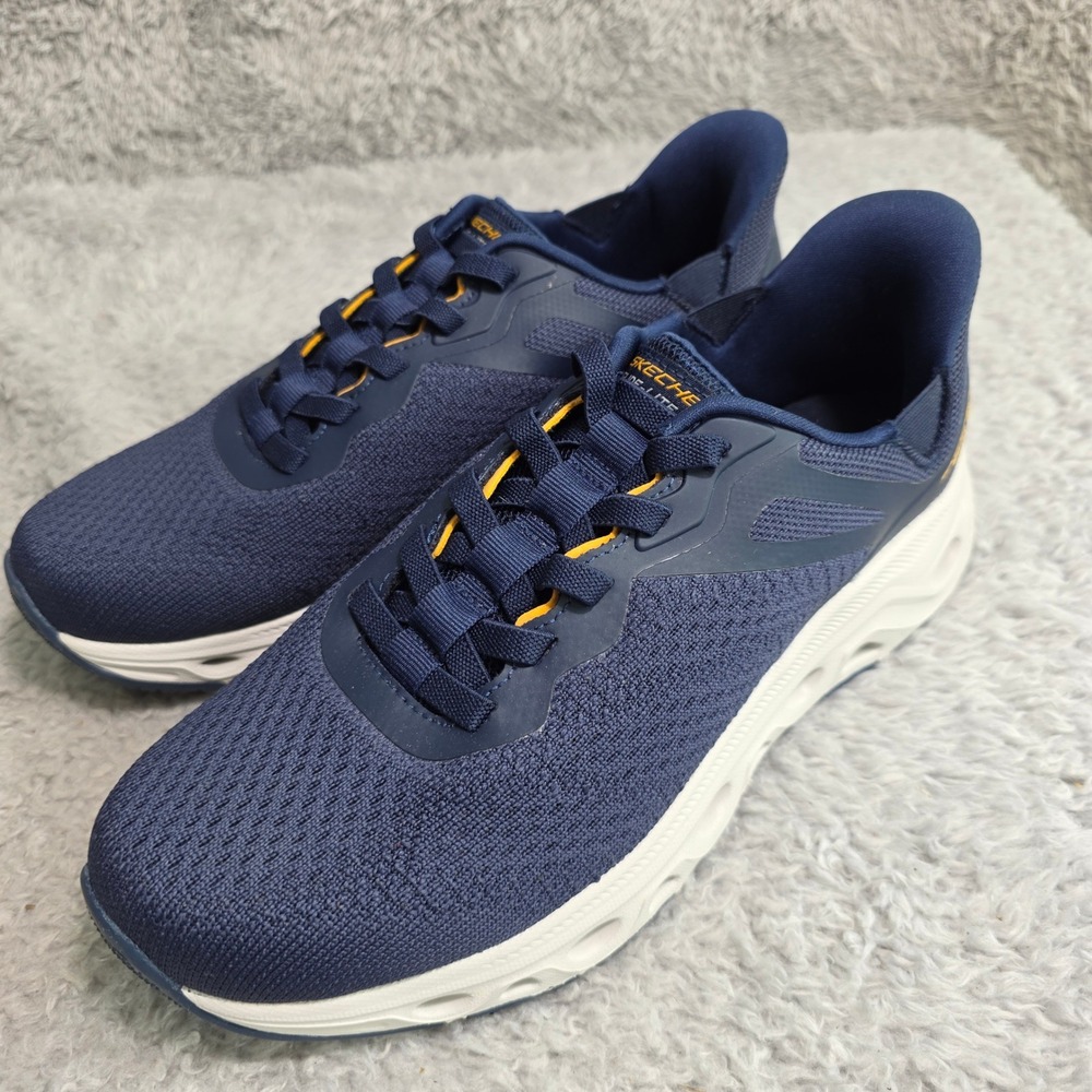 Skechers Glide-Lite Swift Fit Navy Hands Free Slip-Ins Mens 8 EU 41 NEW‎